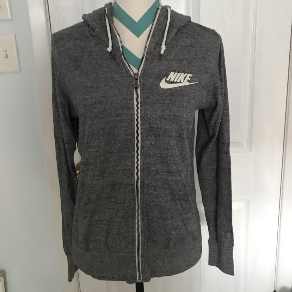 Nike Vintage Gym Zip-up Hoodie - Gray, Large